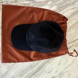 Loro Piana Navy Cashmere XXL Cap Hat